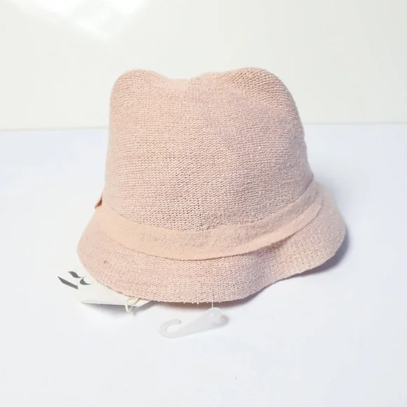 NWT Zara pastel pink little ears woven hat 1-3 yrs 50 cm summer sun protection - Picture 2 of 6
